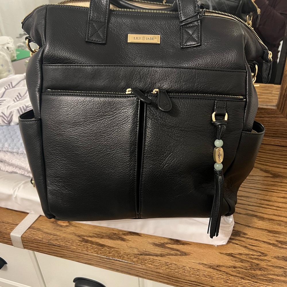 Genuine leather Lily Jade Caroline Diaper Bag